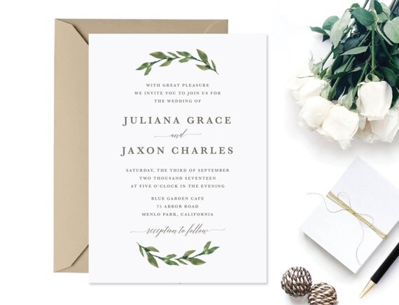 Wedding Invitations With Greenery 10