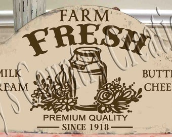 Farm Fresh Milk Can SVG, PNG, JPEG