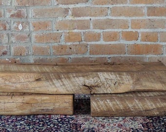 Set of Reclaimed Barn Beams 32" x 6" x 4", Set of 3 Rustic Shelves, Reclaimed Beams, Floating Shelves, Barnwood Shelves, Wall Shelves