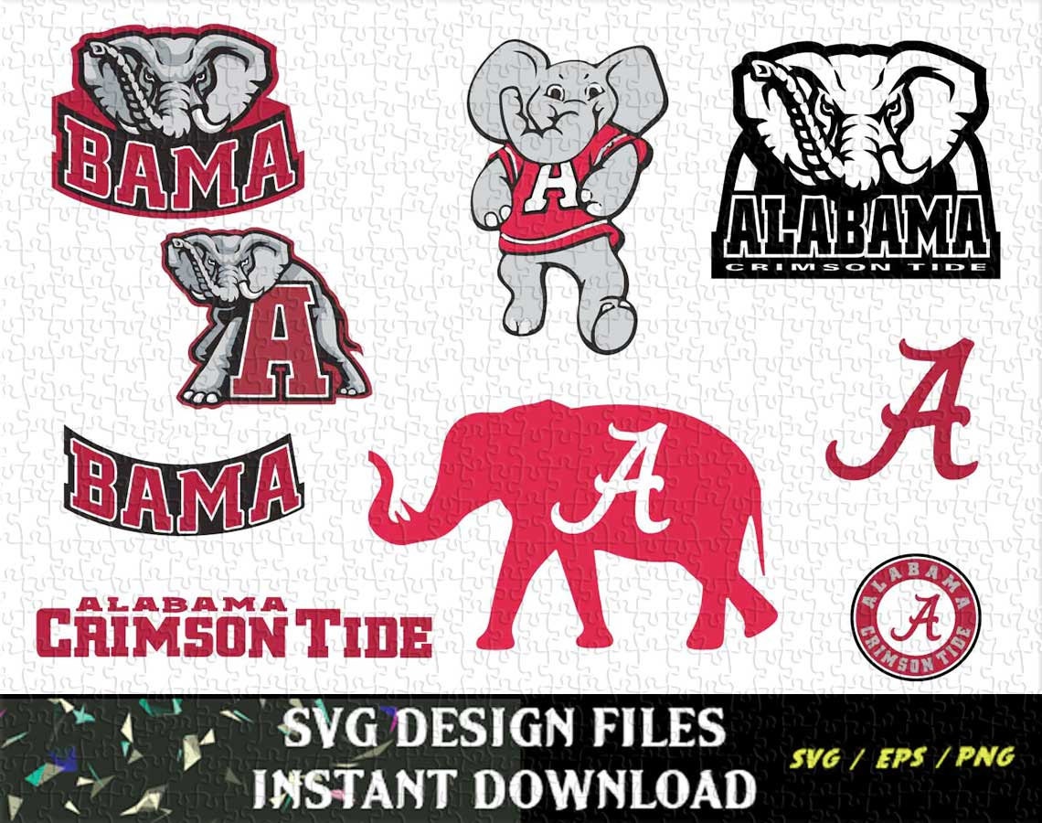 Download Alabama Crimson Tide Logo SVG Vinyl Cutting Decal for Mugs T