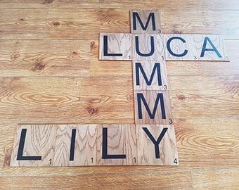 Large Scrabble Tiles, Giant Scrabble Tiles, Scrabble Letters, Giant Wall Tiles, Alphabet Tiles, Scrabble Wall Art, Large Scrabble Wall Tile