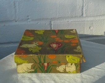 Vintage stationary box vintage storage box