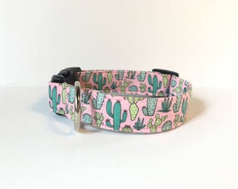 Cactus Dog Collar, Embroidered Dog Collar, Personalized Dog Collar, Catus Dog Collar, Collar, Personalized Collar, Dog Collar Personalized