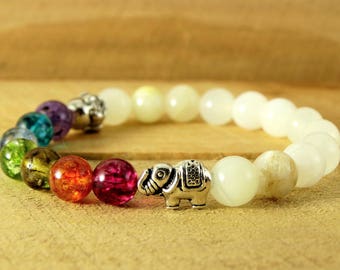 Chakra Bracelet Gemstone Jewelry Yoga Bracelet Reiki Jewelry Meditation Bracelet Onyx Bracelet Tibetan Jewelry Buddha Bracelet Energy