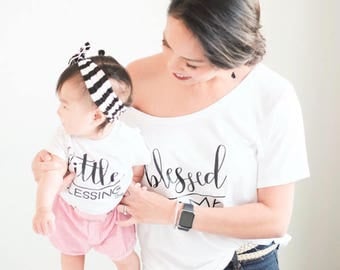 Blessed Mama shirt, Mothers Day Gift, mommy and me shirts, matching mother daughter, mom and son matching outfits, mommy and me outfits