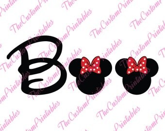 Boo, Minnie, Mouse, Halloween, Disney, SVG, Cricut Files, Silhouette Files, Cameo, Vector, T-shirt,Iron On