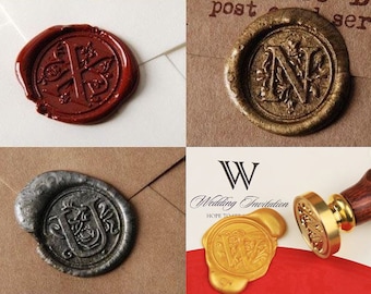 Alphabet Wax Seal Stamp-Letter Initial Wax Seal Stamp A-Z-Letter Stamp Kit-Wax Stamp Seal Set-Classic Font-European Style-Invitation Sticker
