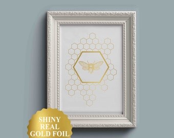 Gold Foil Wall Art gold foil art print | etsy Gold Foil Wall Art gold foil art print | etsy