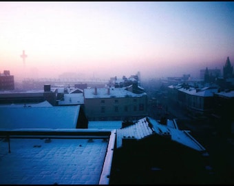 Liverpool Winter City Skyline 1980 © gary lornie photography.