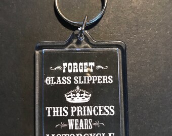 Biker keyring, motorcycle, biker chick,