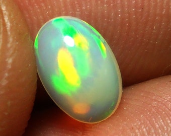 beautiful multi fire opal cabochon opal stone oval opal cabochon natural opal gems size 6x8x4 mm,Carat 0.80 ethiopian opal stone PCD 1553