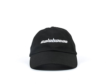 Calabasas Hat Black Cap - White Embroidery Stitch High Quality Rare Kanye Dad Hat Cool Hype Vlone Off White ASSC Anti Social Ball Cap Pablo