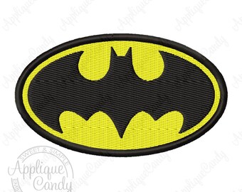 Bat Super Hero Solid Fill Machine Embroidery Design Digital File 2x2 3x3 4x4 Batman man INSTANT DOWNLOAD