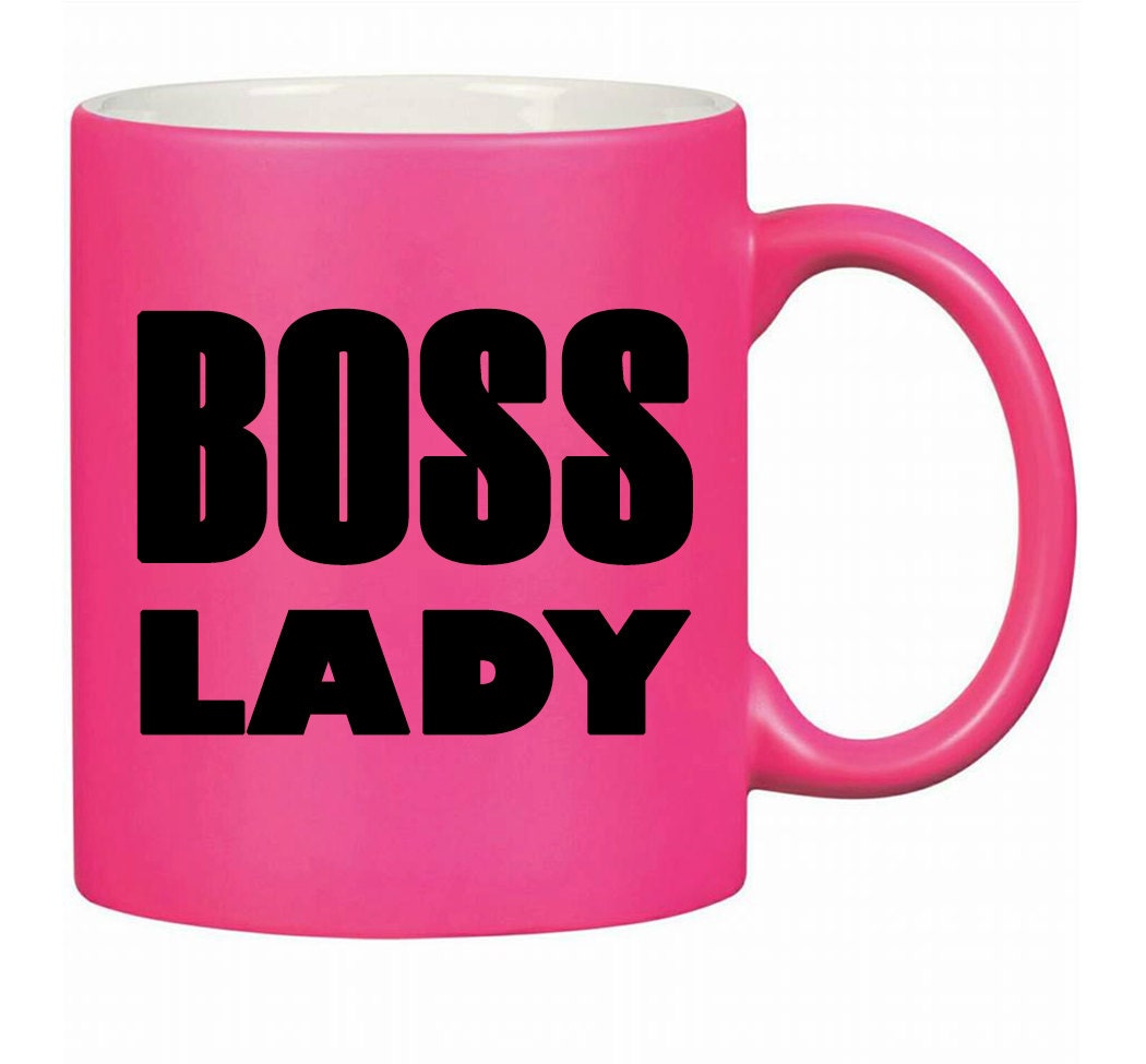 Boss Lady 11 oz hot pink matte mug // Boss lady mug gift