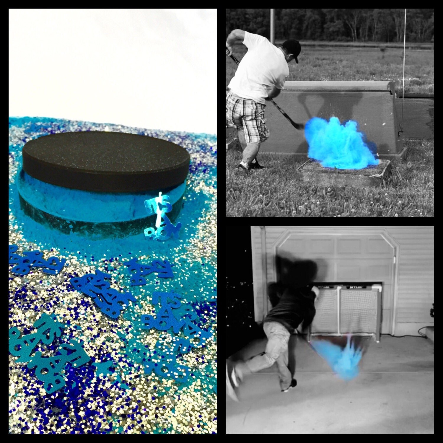 2 Hockey Pucks Gender Reveal Puck Pack Custom Combinations