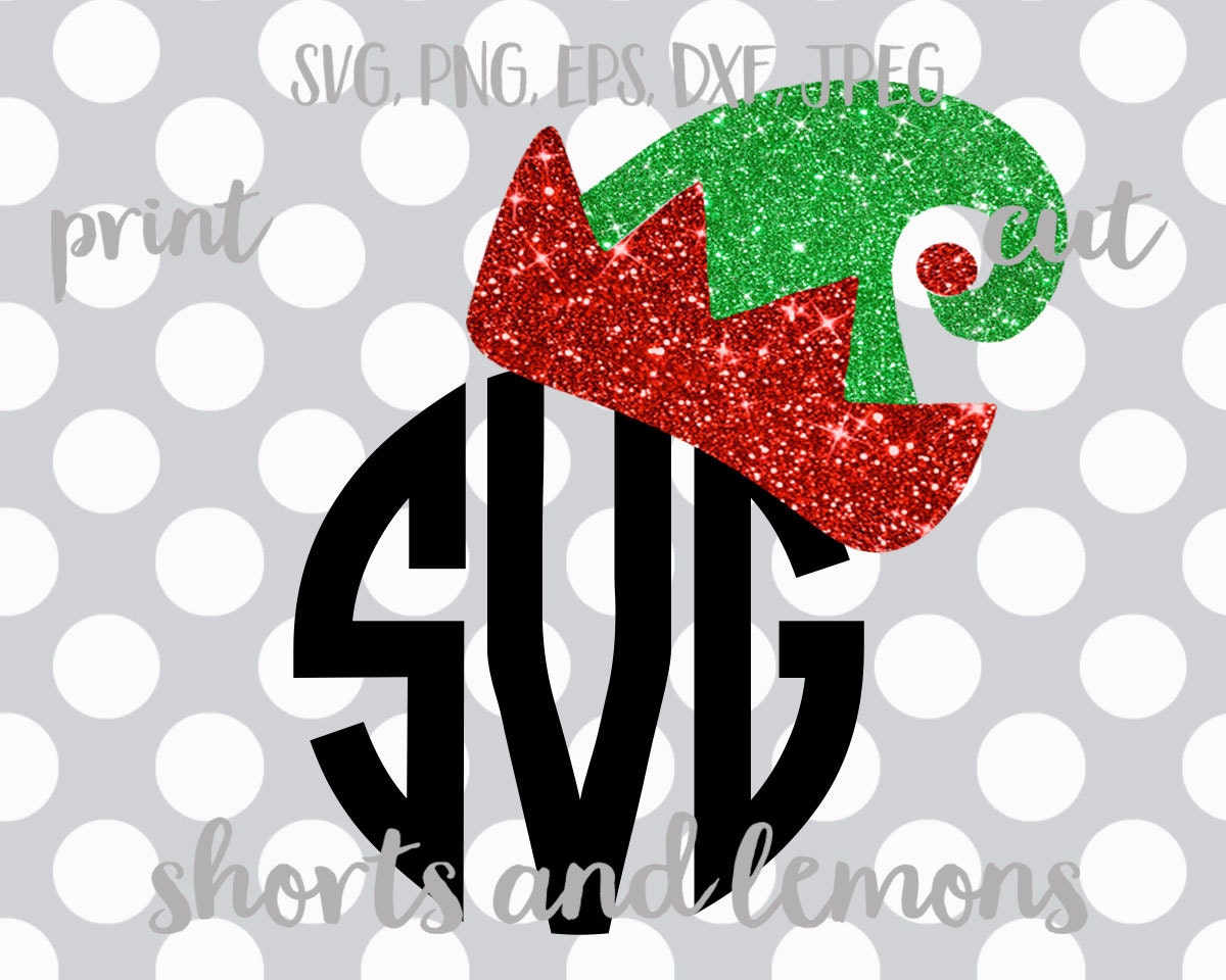 Download Elf svg elf hat svg Christmas monogram svg Elf clip art