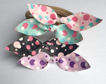 Headband for baby Nylon with polka dot bow