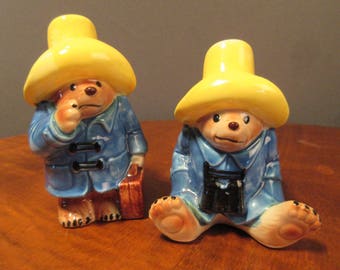 Paddington bear salt and pepper shakers