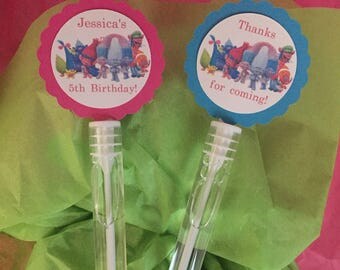 Trolls Birthday Party Favors Bubbles BUBBLE WANDS set of 12