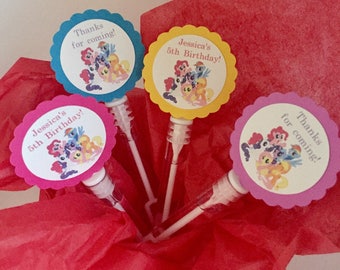 My Little Pony Birthday Party Favors Bubbles BUBBLE WANDS set of 12