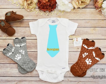 Personalized Baby Boy Gift, Personalized Shirt, Baby Shower Gift, Baby Boy Clothes, Take Home Outfit, Tie Onesie®