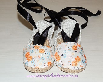 Espadrilles from crochet handmade 'Spring'