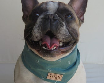 Dog Bandana, Arrow, Personalized Bandana, Leather Patch,Personalized, dog accessories, dog bandana, pet accessories, dog scarf,