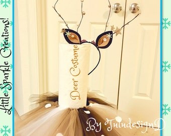 Deer costume, deer antler headband,deer tutus