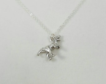 Dinosaur Necklace, T Rex Necklace, Tyrannosaurus Rex Necklace, Dinosaur Jewlery, Silver Dinosaur Necklace