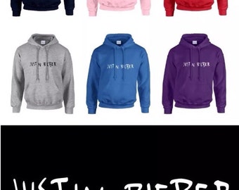 Justin Bieber t shirt Hoodie all colours all sizes (MORE COLOURS AVAILABLE)