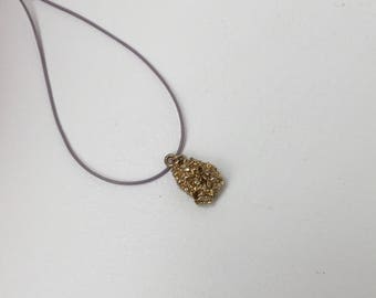 Vintage unusual Lumpy textured gold nugget charm