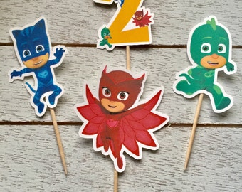 PJ Mask Cupcake Toppers