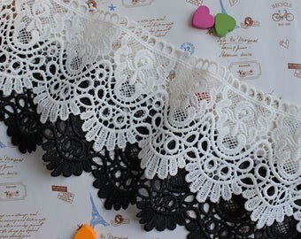 2 Yard Vintage style Cotton Crochet Lace Trim,Crochet Lace Ribbon Lace Trim Crochet Trim White Crochet Lace Trim Embellishment Wedding Lace