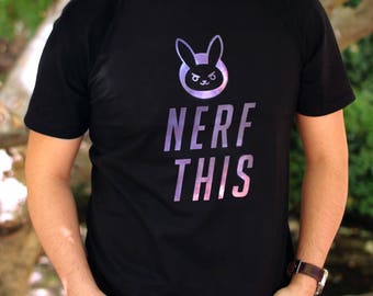 Overwatch D.Va Shirt Nerf This - Premium Men's and Women's T-shirt | Overwatch Apparel, D.VA cosplay, D.Va Tshirt, Unisex Overwatch Tees