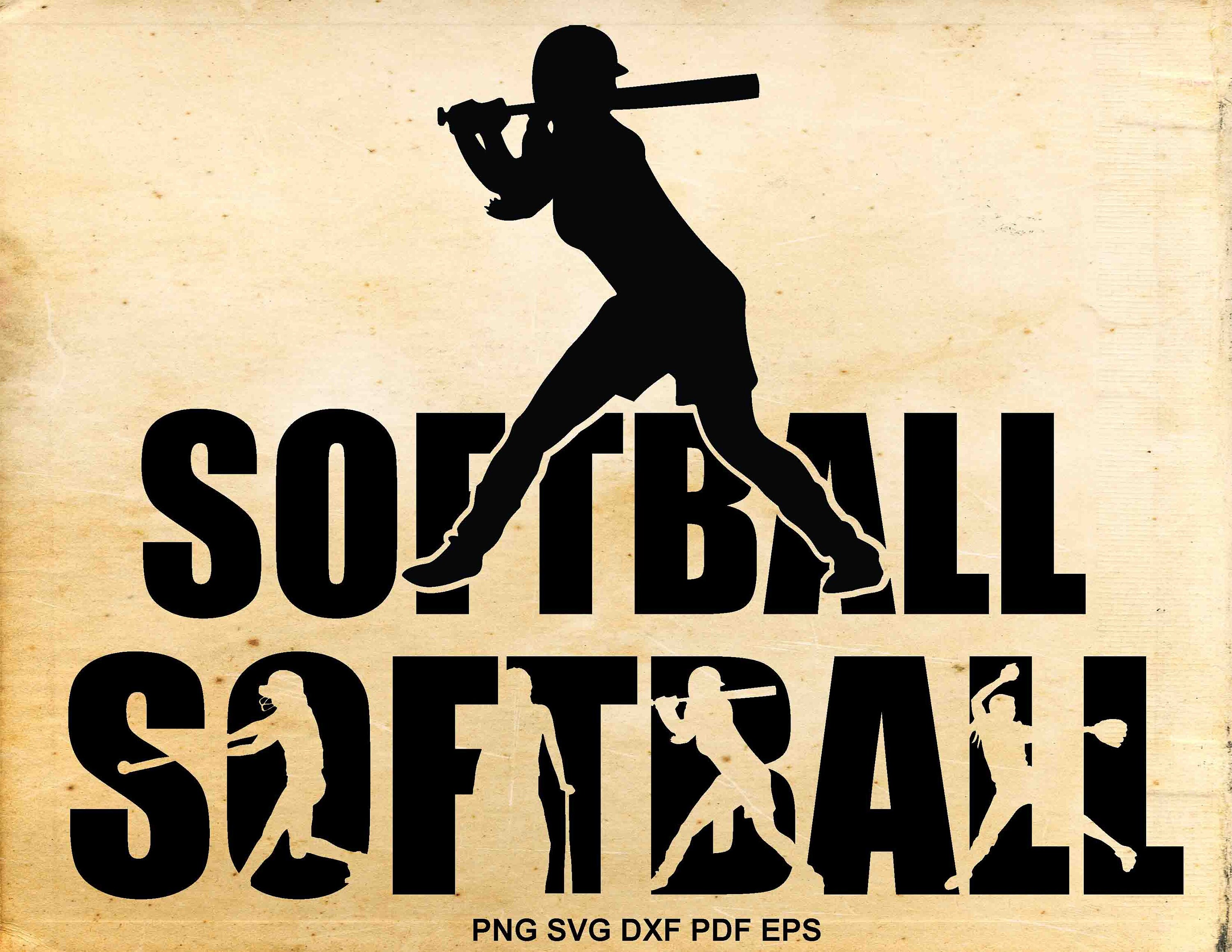 Download Softball svg files, Softball silhouette clipart, Baseball ...