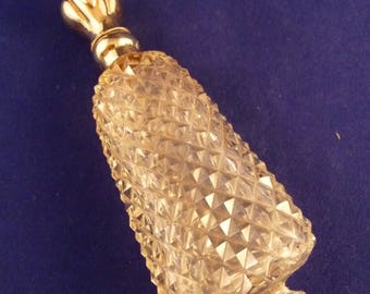 Antique perfume bottle, scent bottle with golden stopper (nr. 6)