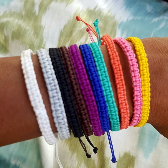 Nylon square knot bracelet friendship braceletmacrame