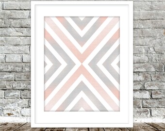 Gray Blush Printable Art, Scandinavian Nordic Print, Geometric Minimalist, Large Abstract Poster, Scandinavian Poster, Digital Download