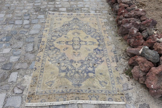 Free Shipping Anatolian Turkish Rug Faded Rug 3 8x6 3 ft