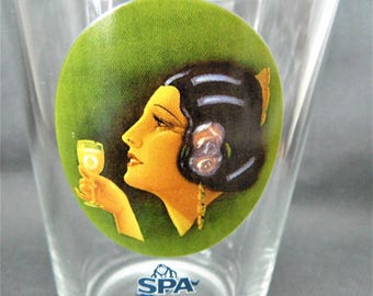 SPA Glass Collector, Beautiful woman, Art Nouveau / SPA verre Collector, Femme belle epoque verre pour collectionneur.