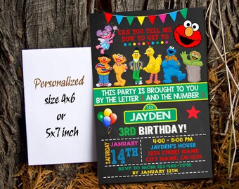 Sesame Street Invitation / Sesame Street Birthday Invitation / Sesame Street Party / Sesame Street Birthday / Sesame Street Invite / Sesame