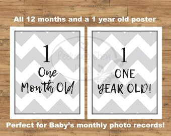 1 year old poster | Etsy