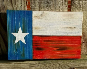 Texas Flag Wall Art Reclaimed Wood Texas Wooden Texas Flag