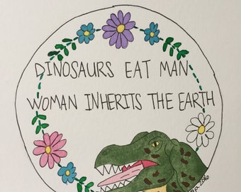 dinosaurs eat man