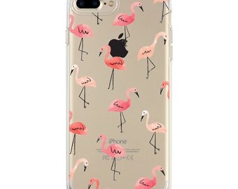 Flamingo iPhone 7 Case, iPhone 6 case, iPhone 6s case, iPhone 6s plus transparent clear silicone chic case, summer iPhone case, top selling