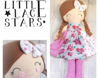 Keepsake doll, Soft Rag doll, first birthday, Baby keepsake, Baby Grow Doll, Memory Doll, Dolls and Daydreams