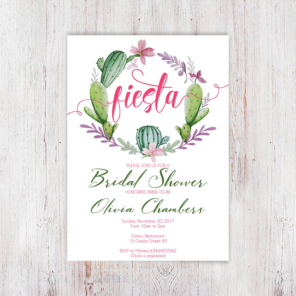 Mexican Fiesta Wedding Shower Invitations 7