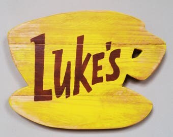 Gilmore Girls Luke's Diner Sign, Reclaimed Wood Sign, Pallet Wood Sign, Rustic Decor, Kitchen Decor, Coffee Decor