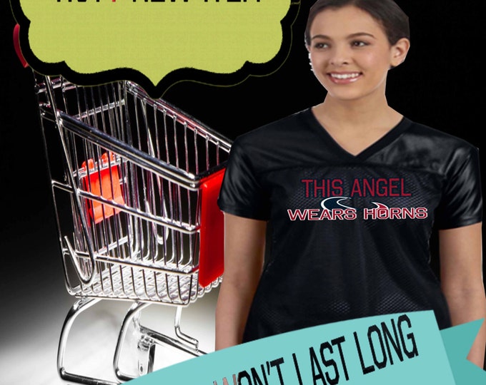 Houston Texans fans shirt, This angel wears horns, Texans shirt, Good gift for Texans fans, Texans jersey womens