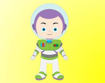 Buzz kid toy SVG Clipart Cut Files Silhouette Cameo Svg for Cricut and Vinyl File cutting Digital cuts file DXF Png Pdf Eps vector clip art